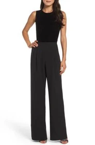 Eliza J Velvet & Crepe Jumpsuit (size 8) - Picture 1 of 3
