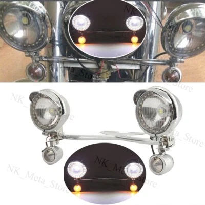 Fog Passing Turn Signal Light Bar For Yamaha V-Star Vstar 950 1100 1300 Classic — 第 1/4 张图片