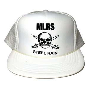 Vintage MLRS Multiple Launch Rocket System Snapback Mesh Trucker Style Hat - Picture 1 of 3