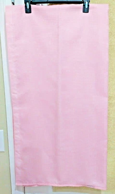 Textured Waffle Weave Fabric Shower Curtain Rose Pink With Metal Roller Hooks - Image 1 of 4