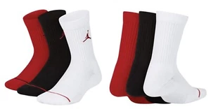 Nike Jordan Big Kids' Crew Socks (3 Pairs) WJ0010-R78 - Size S 3Y-5Y - NWT - Picture 1 of 5