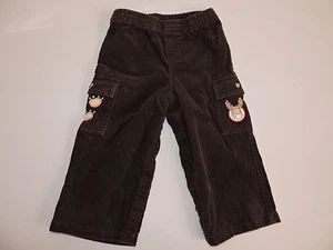 Talbots Kids Brown Corduroy Pants Reindeer Toddler Christmas Holiday Girls 24M - Picture 1 of 5