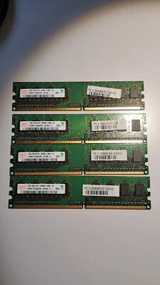 KIT 4 GB RAM Hynix - (4 x 1GB) DDR2 - 1GB 1Rx8 PC2-6400U - HYMP112U64CP8 800 MHz - Immagine 1 di 3