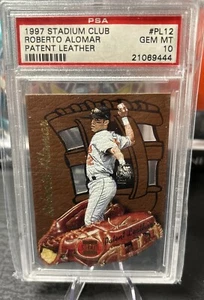 1997 Stadium Club Members Only Patent Leather #PL12 ROBERTO ALOMAR ORIOLES POP 1 - Picture 1 of 2