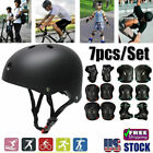 Adult Kids Helmet Knee Elbow Wrist Pads Set Gear Safety Cycling Skate Bike S M L