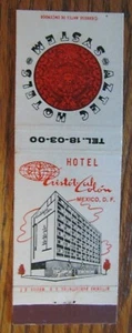 MEXICO CITY, MEXICO MATCHBOOK MATCHCOVER: CRISTOBAL COLON HOTEL -F - Picture 1 of 2
