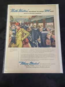 Anuncio impreso original Pullman Standard North Western Fleet 400 Rail Car Segunda Guerra Mundial años 40 - Imagen 1 de 2