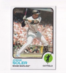 (12) Jorge Soler 2022 TOPPS HERITAGE HIGH NUMBER CARD LOT #627 MIAMI MARLINS - Picture 1 of 1