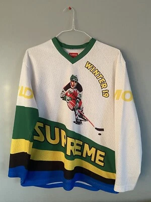 Camiseta deportiva de hockey Supreme Crossover FW19 talla mediana blanca malla moto Foto 1 de 4