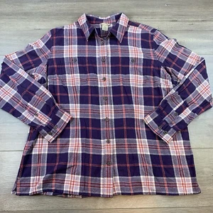 Duluth Trading Free Swingin’ Flanellhemd Damen XXL weiche Baumwolle lila 65505 - Bild 1 von 14