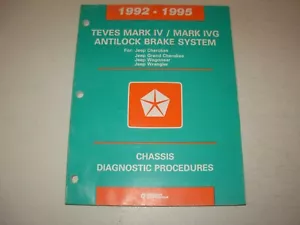 1992 - 1995 Jeep Teves Mark lV lVG Antilock Brake Diagnostic Procedures Manual - Picture 1 of 5