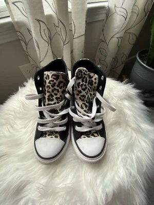 converse all star chuck taylor top alto leopardo y negro junior talla 12 Foto 1 de 4