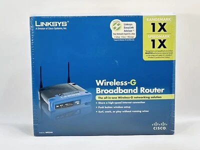 Linksys Wireless-G Broadband Router All-In-One 2.4 GHz WRT54G New Factory Sealed - Image 1 of 4