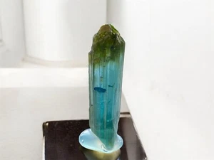 Premium Natural Indicolite Tourmaline Crystal 4.15 Grams 34x9x8mm - Picture 1 of 4