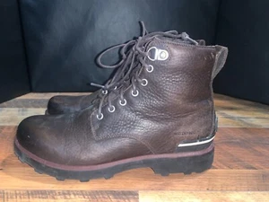 Mens Sorel Caribou Six Brown Leather Boots Size 10 - Picture 1 of 6