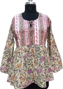 Baumwoll Indianer Kleid für Damen Größe Medium Vintage Farbe Grau - Bild 1 von 4