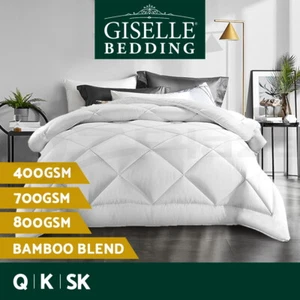 Giselle Microfibre Bamboo Quilt Microfiber Doona Duvet Blanket Summer Winter - Picture 1 of 41