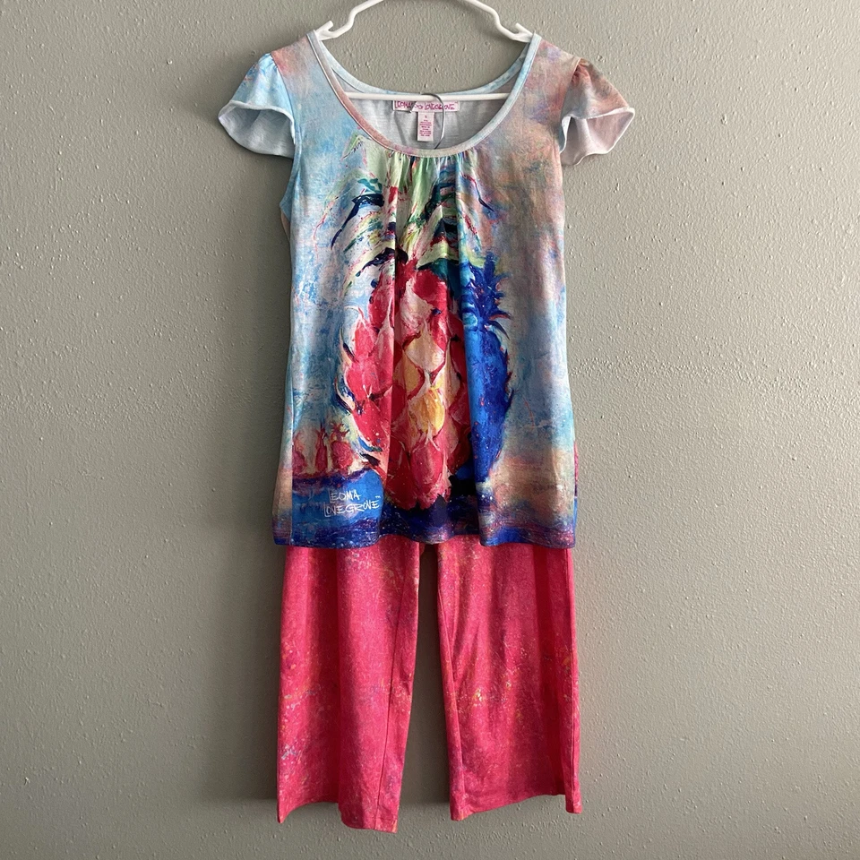 Conjunto de pijama y pantalón de piña Leoma Lovegrove talla S ropa de salón colorida Foto 1 de 4