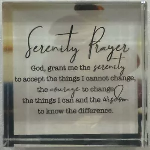 Serenity Prayer Crystal Block 8cm x 8cm - Bild 1 von 1