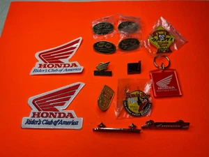 LOTE DE 14 HONDA RIDERS CLUB (PARCHE/PINS/PEGATINA) - Imagen 1 de 5