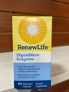 Renew Life Adult Digestive Enzyme Digest More Dairy Vegetarian- 1 Pack - Picture 1 of 6