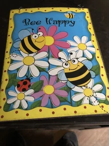 Bee Happy Metal Sign - Picture 1 of 4