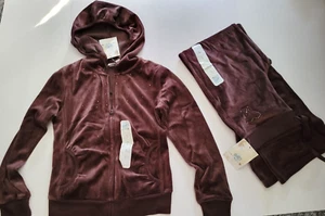 Juego de 2 piezas de chaqueta y pantalones de terciopelo marrón tachonado para niñas So Brand talla 10 - Imagen 1 de 5