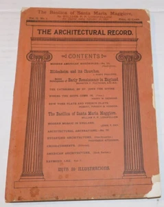 THE CATHEDRAL OF SAINT JOHN THE DIVINE in 1892 Architectural Record Vol.II, No.I - Picture 1 of 5