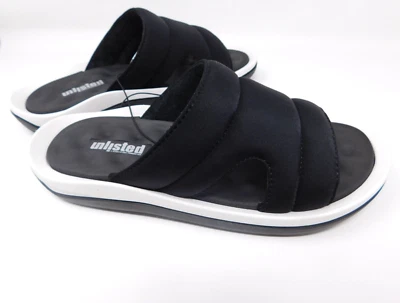 Unlisted Kenneth Cole Men’s Sandals Quinn Quilted Slides Black Shoes Size 7 New - Image 1 of 4