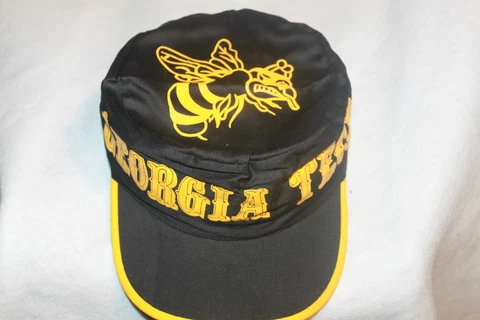 Georgia Tech Yellow Jackets Hat NCAA Painters Cap Vintage New Old Stock 1980s Cover