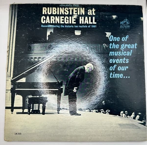 RUBINSTEIN AT CARNEGIE HALL / 1961 LSC 2605 - Picture 1 of 7
