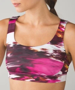 Lululemon Energy Bra *Exhale Pigment Wind Berry Rumble Strappy Crossback Size 6 - Picture 1 of 6