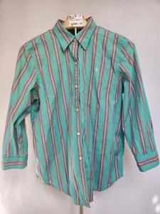Lauren Ralph Lauren Women’s Top/Blouse 3/4 Sleeves Striped w/Cuff Size Medium - Picture 1 of 9