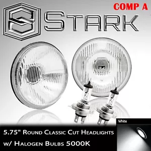 H5001 / H5006 Head Light Conversion Housing Lamp 5.75" Round H4 PAIR (A) - Bild 1 von 1