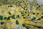 Printed Handmade Yellow Multi 15 Yard Fabric Cotton Crafting, Dressmaking Fabric