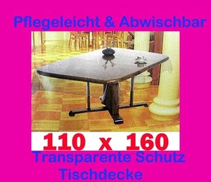 110x160 cm Tablecloth Transparent PROTECTIVE Camping Vinly - Picture 1 of 2