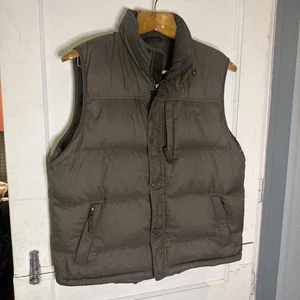 LL Bean Insulated Goose Down Puffer Vest Mens Large Brown 276570 - Picture 1 of 6