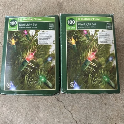 2x100 COUNT MULTI-COLOR CHRISTMAS LIGHTS (Tested) - Image 1 of 4