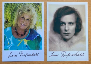 Leni Riefenstahl, 2 original Autogramme Regisseurin Schauspielerin Fotografin - Bild 1 von 4