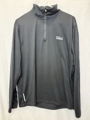 CHAQUETA LIGERA POLO SPORT RALPH LAUREN 1/4 CREMALLERA NEGRA L Grande Absorbente Foto 1 de 3