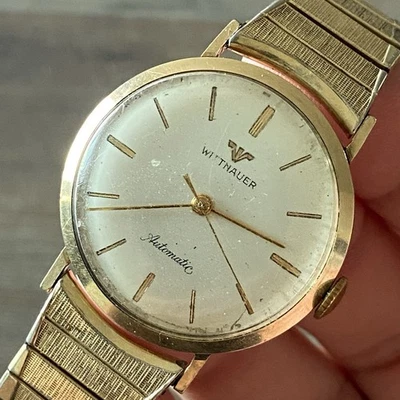 Reloj Wittnauer Automático Años 50 Lleno de Oro 10k Hombre 32mm Carga Superior ~ Piezas/Reparación Foto 1 de 4
