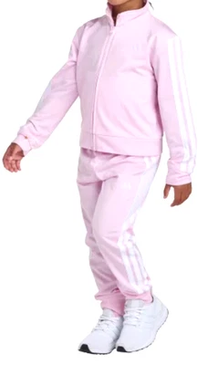 adidas Kids Jacket and Pants 2-piece set Pink Size 7 - Image 1 of 4