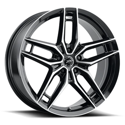 Колесо 20x8,5 Platinum 464U Lotus глянцевое черное с MIlled 5x115 (35 мм) - Изображение 1 из 4