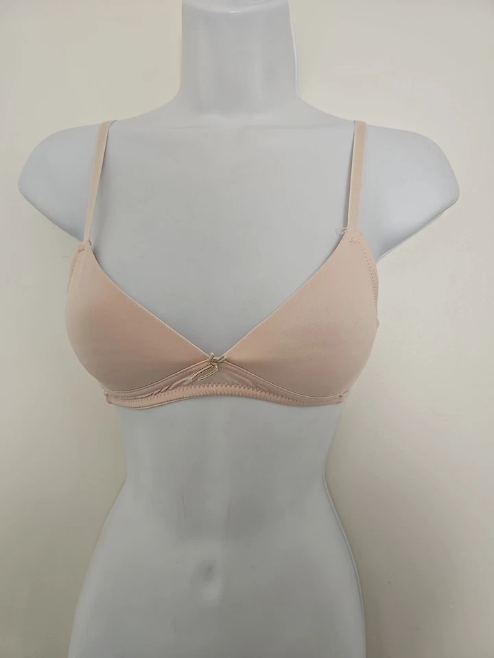 Nicole Miller Light Beige-Pink Bra size 34A Wireless Lightly Lined Adj. Straps - Image 1 of 4