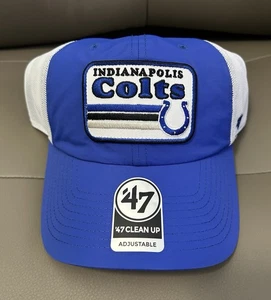 BNWT INDIANAPOLIS COLTS NFL CAMPSCAPE '47 BRAND CLEAN UP TRUCKER HAT OSFA - Picture 1 of 9