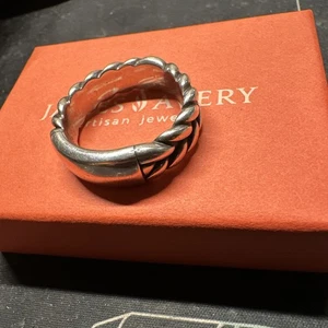 Anillo tejido grabable de plata 925 James Avery talla 14 (18,63 g.) - Imagen 1 de 3
