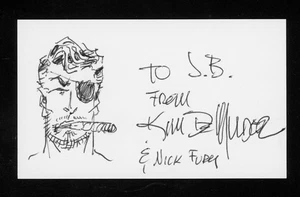 Kim DeMulder Cartoonist, Illustrator signed 3x5 Index SKETCH Card E28418 - Picture 1 of 1