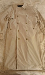 Pierre Cardin Cream Long Raincoat Overcoat Waterproof VGC Size 40 (XL) Very Warm - Picture 1 of 9