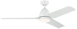 54" Kichler Fit White LED Outdoor Ceiling Fan with Remote - Picture 1 of 1