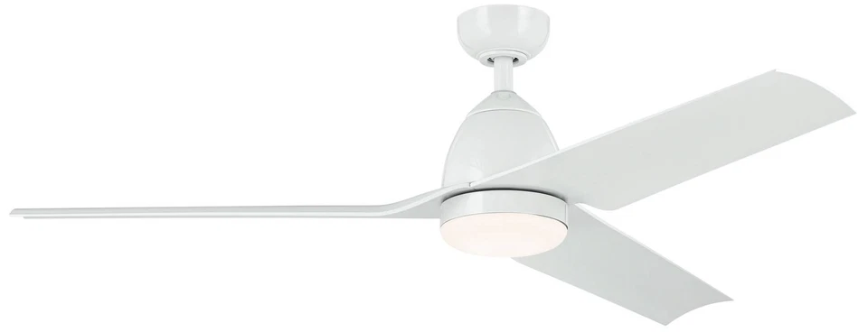 54" Kichler Fit White LED Outdoor Ceiling Fan with Remote - Image 1 of 1